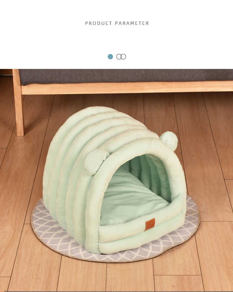 Super Soft Dog Round Cat Deep Sleep Comfort In Winter Warm Sleeping Tent Cozy Cave Mat Portable Indoor Cat Bed for Cats