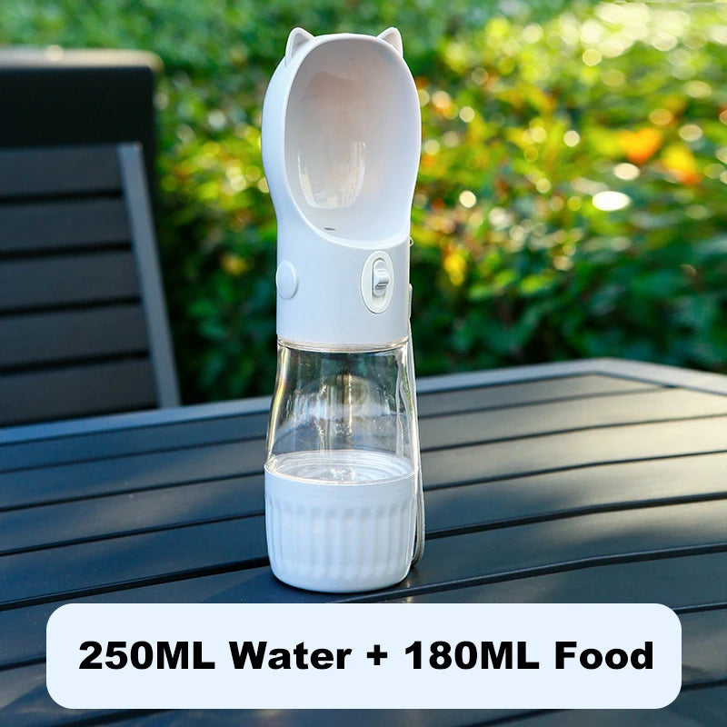 2 In 1 Portable Dog Water Bottle Dispenser For Small Dogs Cats Outdoor Walking Travel Hiking Drinking Bowls Chihuahua Supplies