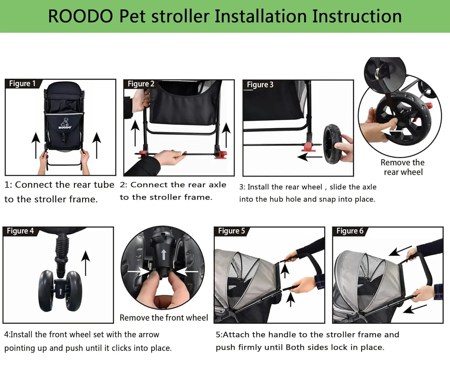 Dog Stroller 3Wheel Pet Stroller Cat Stroller Lightweight Foldable Portable Compact Jogger Pet Gear Suitable for 30lbs Dogs