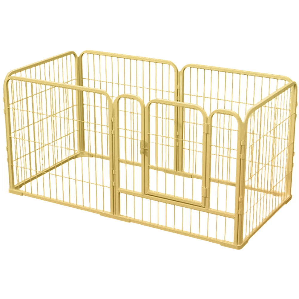 6 Panels Heavy Duty Dog Puppy Playpen Foldable Exercise Puppy Kennel Cage Metal Barrier Playpen for Dog Cat Rabbit Pet Exercise