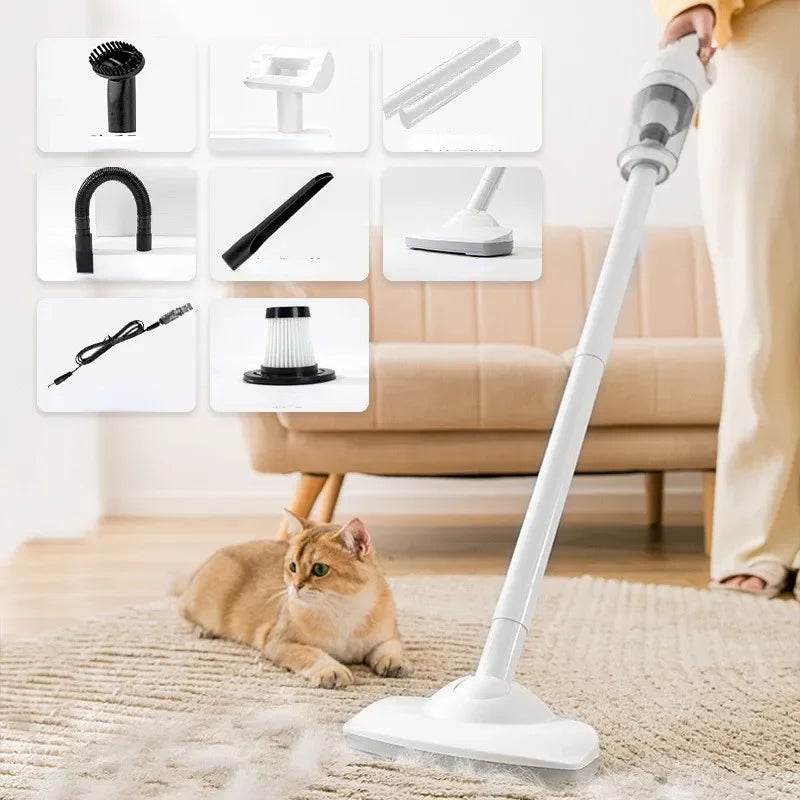 12000Pa Pet Cat And Dog Hair Vacuum Cleaner Handheld Small Vacuum Cleaner Pet Hair Removal Accessories For Pillows Sofas Carpets