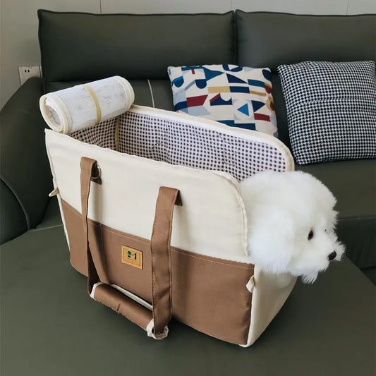 Dog Car Seat Dog Booster Car Seat Cat Carrier Bag Cat Bed for Small Dogs Cats Pet Car Seat with Pad and Straps for Dogs Cats