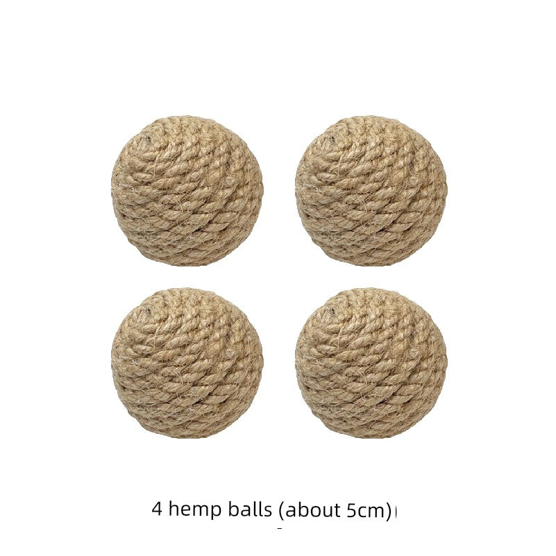 Self-Hi Bite Molar Sound Woolen Yarn Ball Cat Teaser Toy