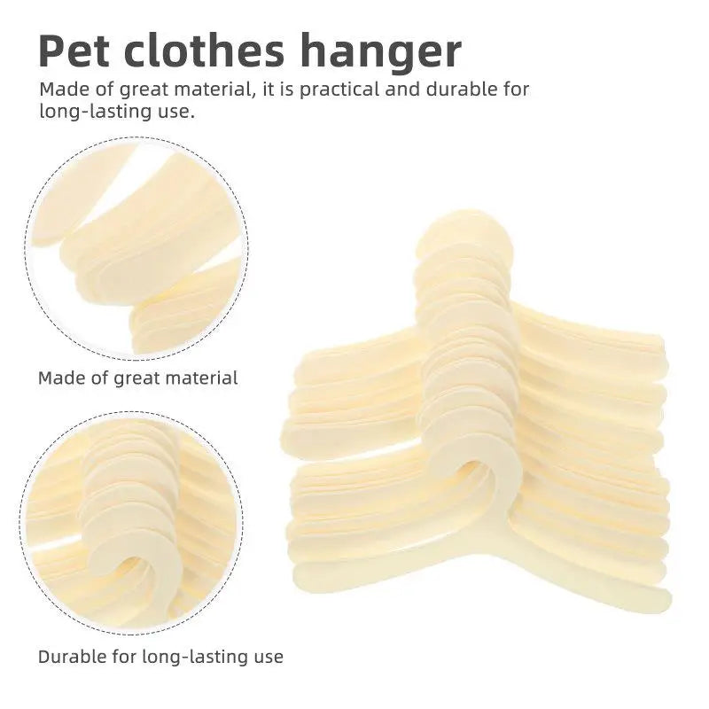 20pcs Pet Clothes Hanger Plastic Puppy Apparel Storage Rack Organize and Keep Your Pet's Clothing Neat and Tidy