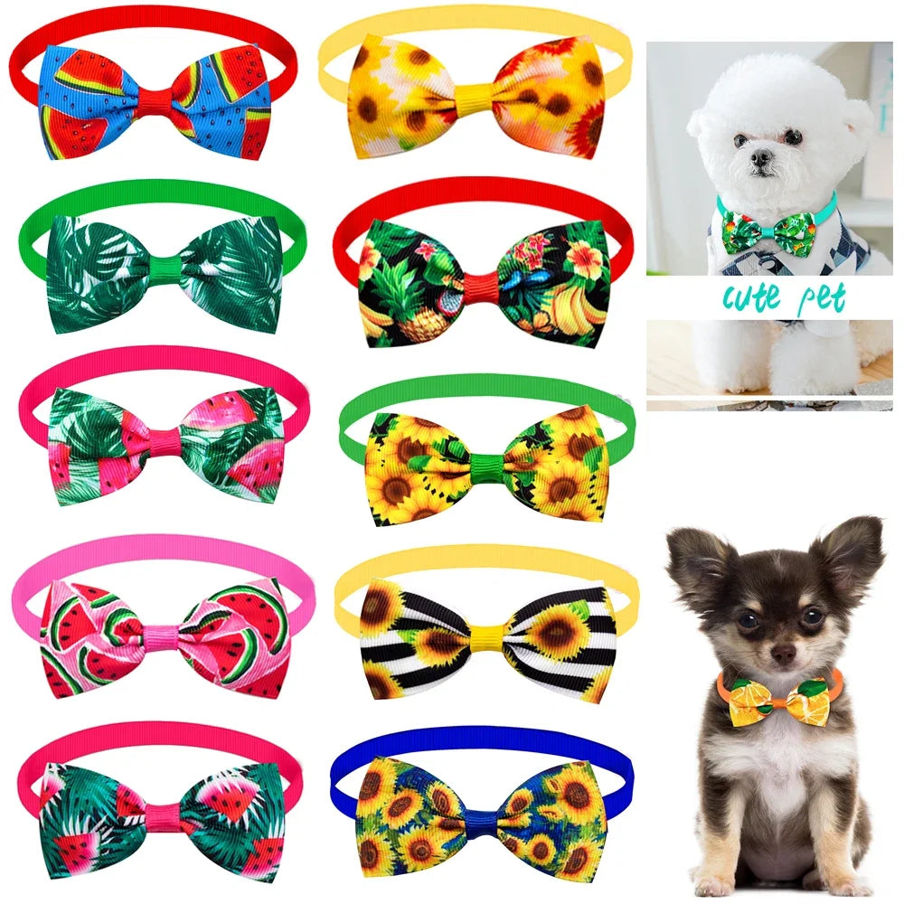 10 pièces accessoires pour animaux de compagnie petit chien nœud papillon pour chiot chien nœuds papillon collier réglable fille chiens nœud papillon pour chat chien collier animal de compagnie fournisseur