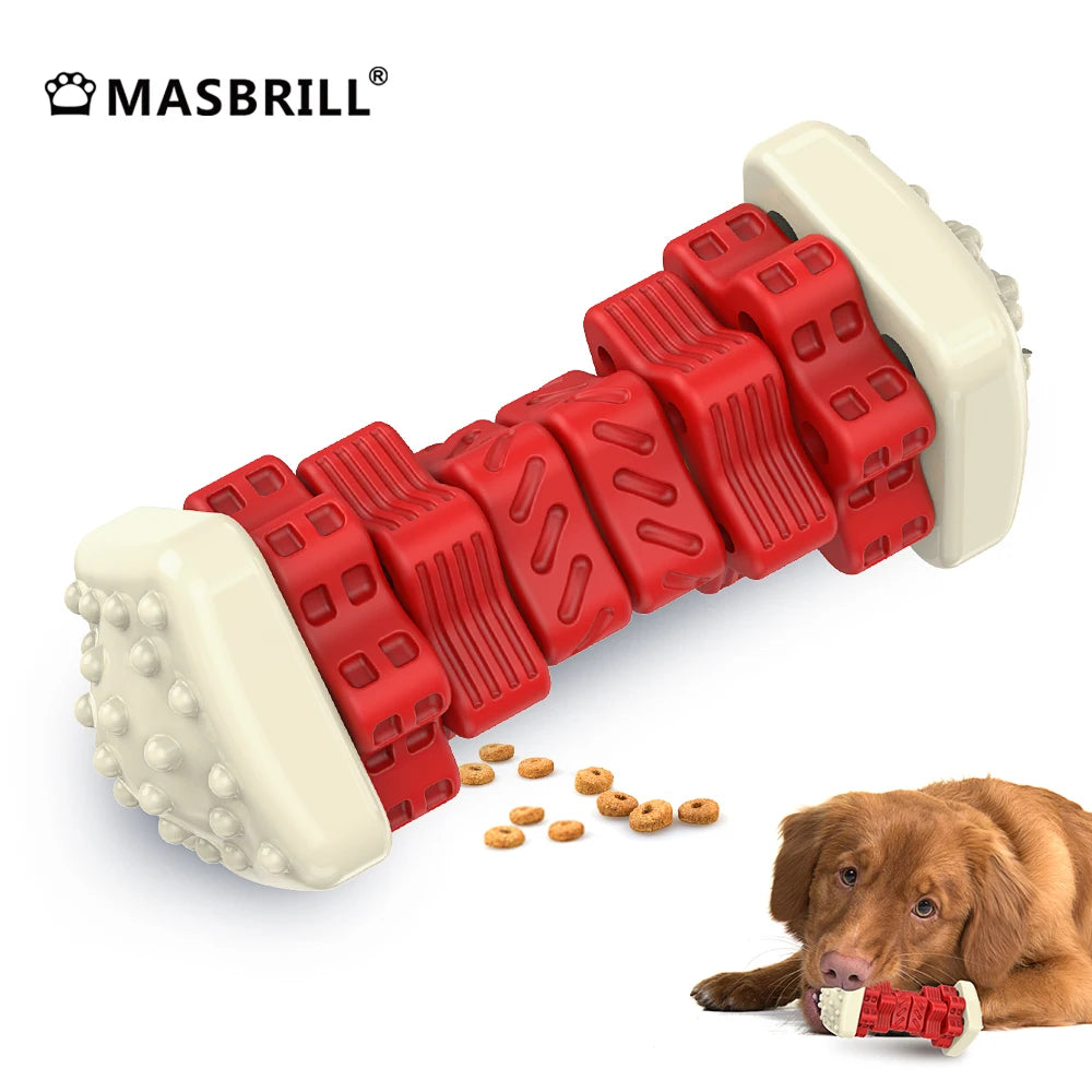 Tough Dog Toys for Aggressive Chewers geometry Chew Toys Durable Dog Bones Made Nylon Rubber  Big Indestructible Dog Toy