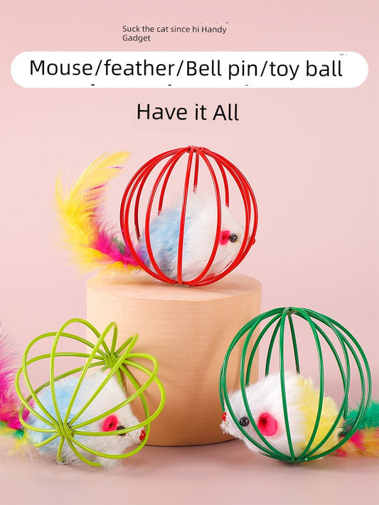 Kittens Mouse Self-Hi Relieving Boredom Handy Gadget Toy Ball