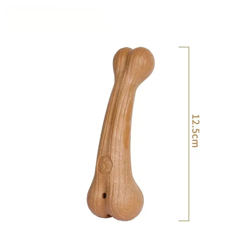 Bite Resistant Pet Dog Chew Toys Molar Teeth Clean Stick Interesting Pine Wood Cute Bone Shape Durable Pet Accessories