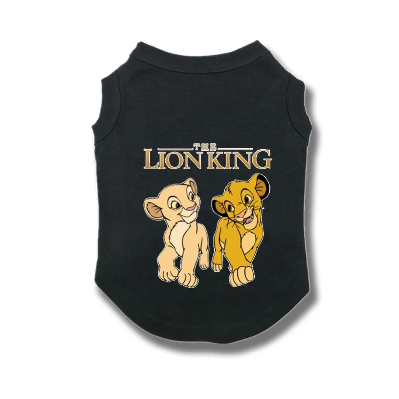 Disney Cartoon Dog Cat Vest Summer Pet Dogs Clothes Mickey And Minnie Dog Shirt for Small Medium Puppy French Bulldog Ropa Perro