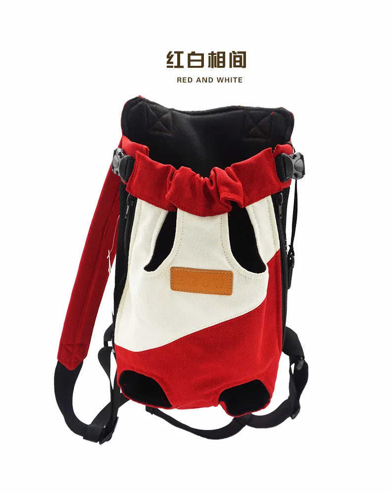 New Double Shoulder Portable Travel Backpack Outdoor Pet Dog Carrier Bag Pet Dog Front Bag Mesh Backpack