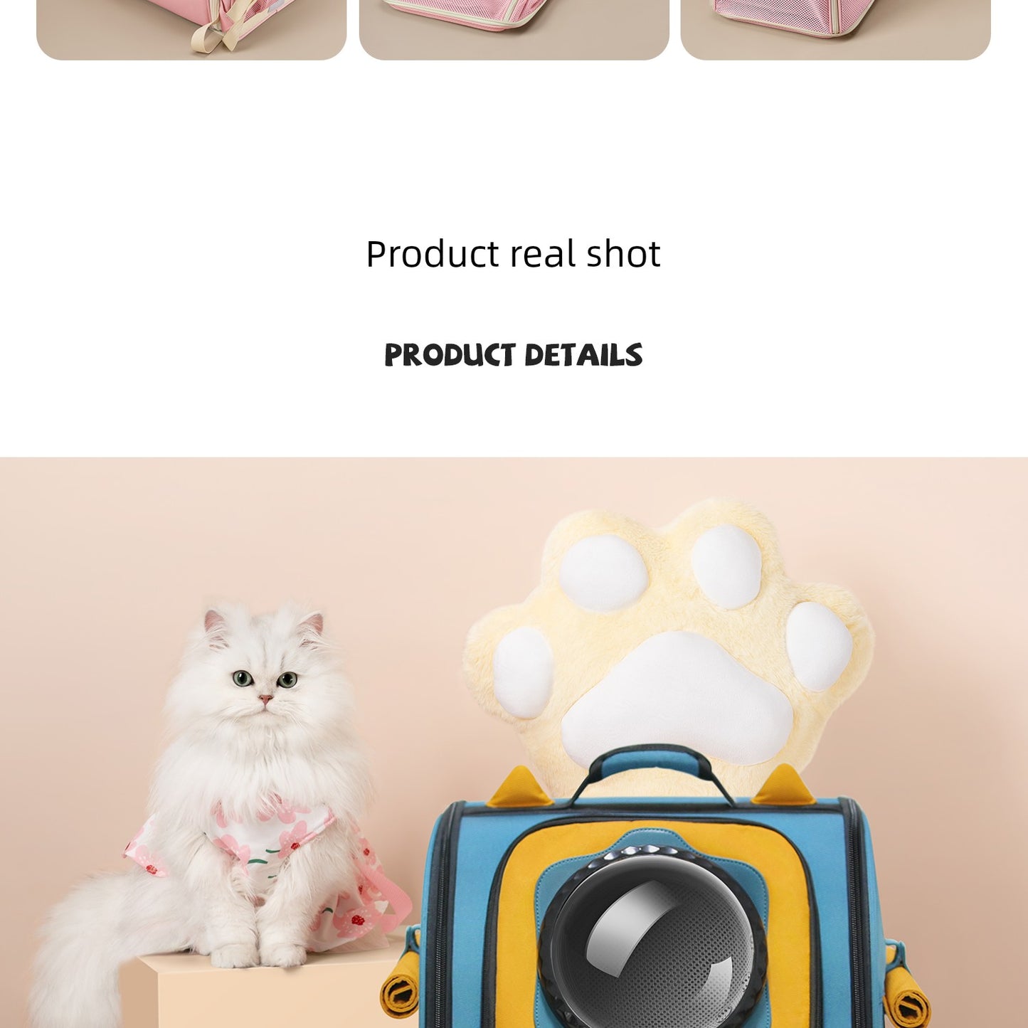 Cat Bag Portable Fall and Winter Heattech Travel Pet Backpack Space Capsule Breathable Cat Cage