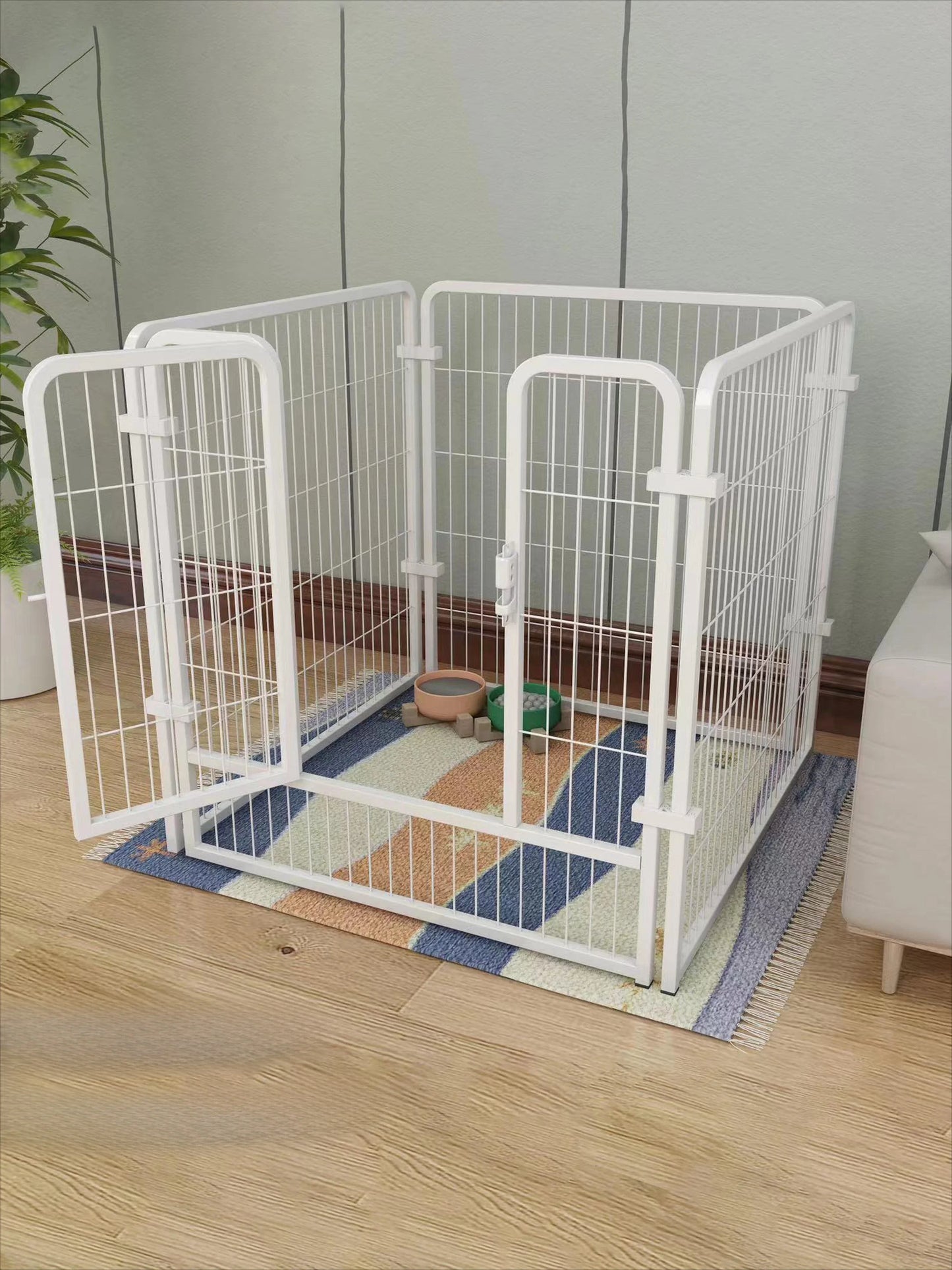 Heavy Duty Dog Puppy Playpen Foldable Dog Playpen Fence Heavy Duty Dog Exercise Fence for  Cat Rabbit Pet Exercise