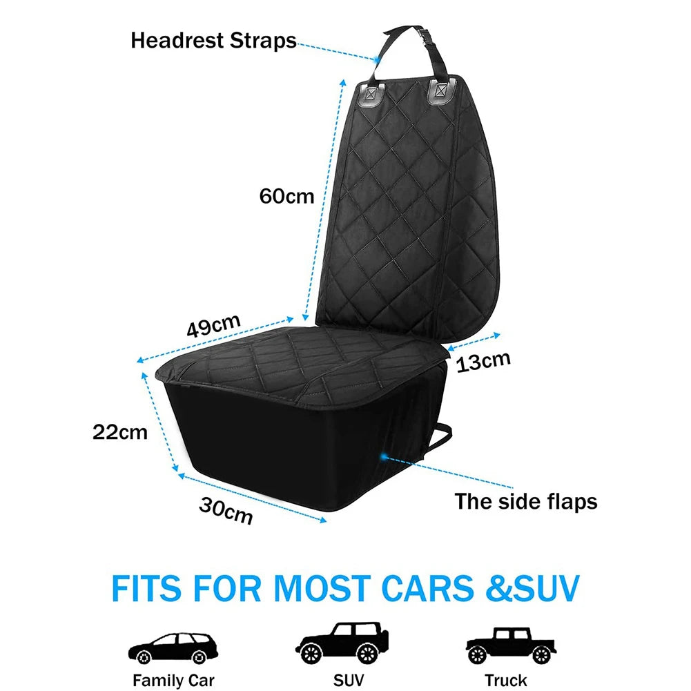 Dog Car Front Seat Cover Waterproof Non-Slip Pet Cat Dog Carrier Folding Pet Cat Dog Carrier Mat Seat Cover for Cars Trucks SUV