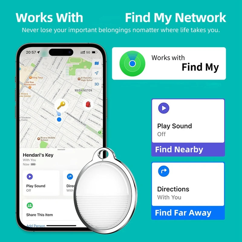 Mini Tracking Device For Apple Find My Key Smart Tag Child Finder Pet GPS Lost Tracker Smart Bluetooth Tracker