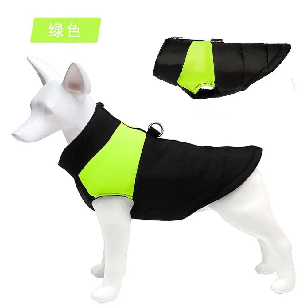 Dog Winter Jacket with D Rings Puppy Waterproof Vest Coats with Zipper Windproof Outdoor Jackets for Small Medium Large Dogs