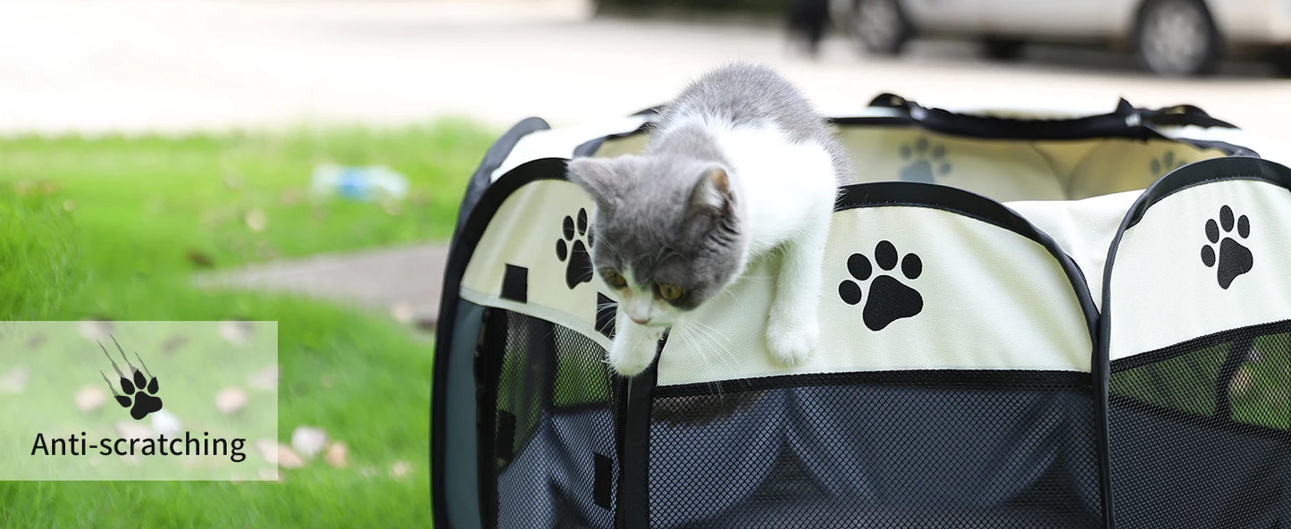 Tente pliable pour chat, cage pour animaux de compagnie, clôture, parc pour chien, maison d'extérieur pour animaux de compagnie pour petit et grand chien, chenil pour chat, abri portable pour chiots