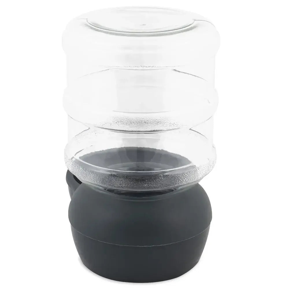 Lebistro Gravity Waterer Station 2.5 Gal Black Cats Dogs Dishwasher Safe Non-Slip Twist Lock Pet Drinking Bowl Dispenser Storage