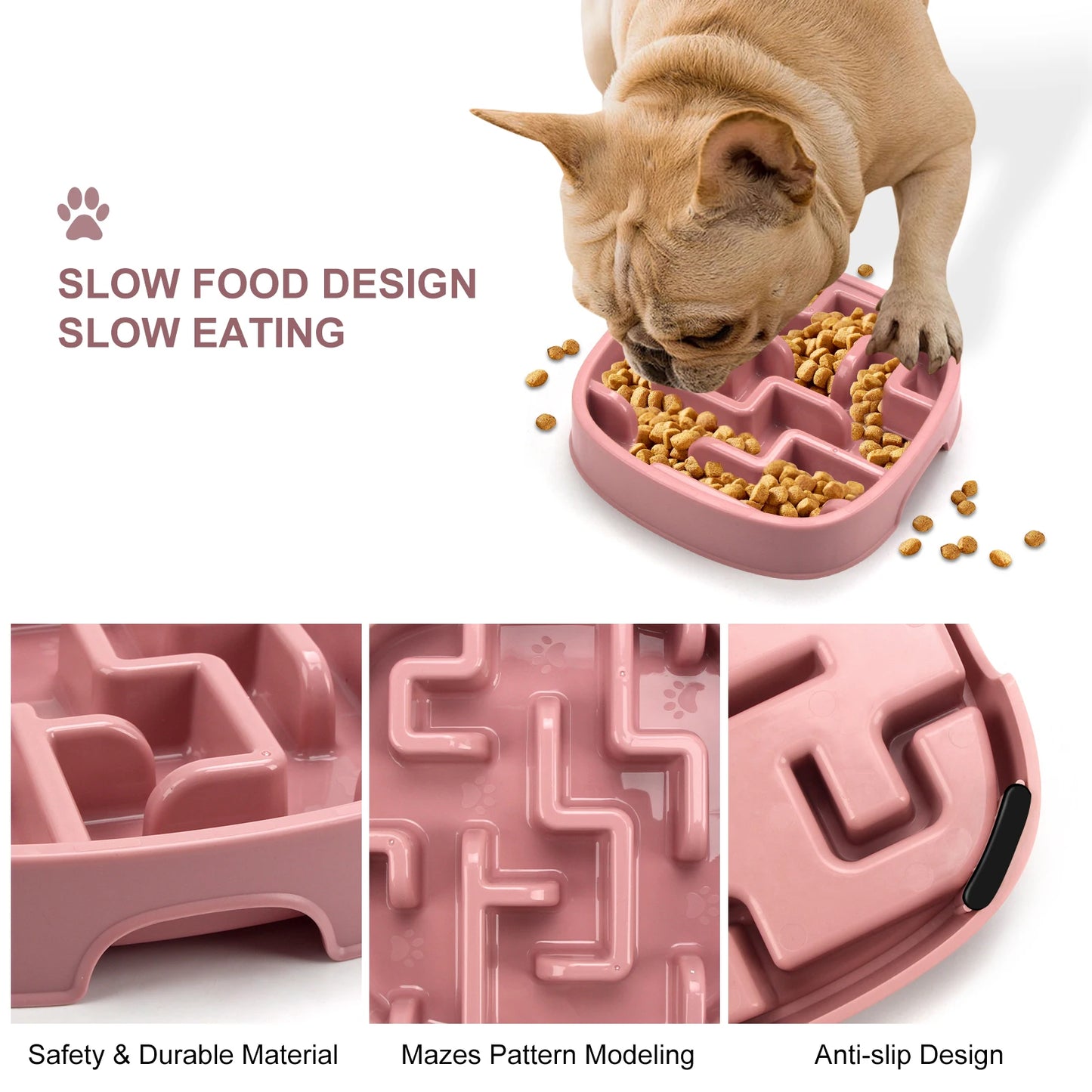 Pet Supplies Dog Cat Anti Choking Feeding Food Bowls Puppy Slow Down Eating Feeder Dish Prevent Obesity New Product Variety