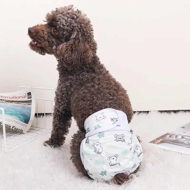 Washable Female Dog Diapers Reusable Dog Panties Menstruation Pet Physiological Safety Pants Adjustable Cat Diapers Pet Supplies