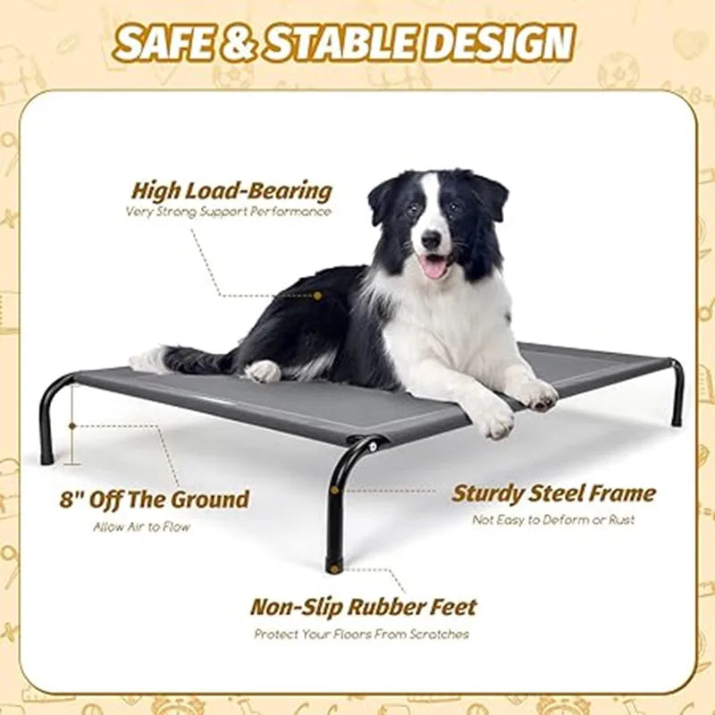 Cama elevada para perros, camas plegables para acampar para mascotas, casa para gatos, portátil, extraíble, lavable, perrera para perros para las cuatro estaciones, accesorios para cachorros