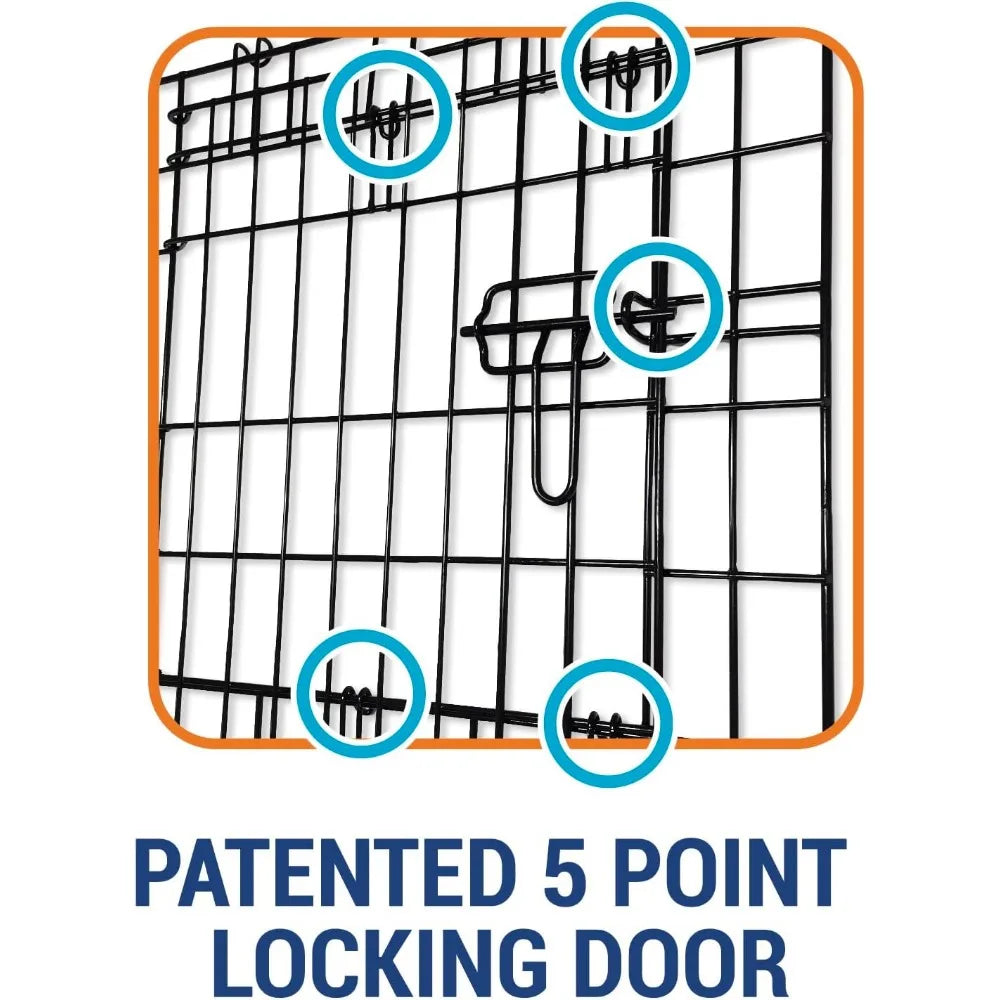 Precision Pet Products One Door Provalue Wire Dog Crate, 24 Inch, For Pets 15-30 lbs, With 5-Point Locking System