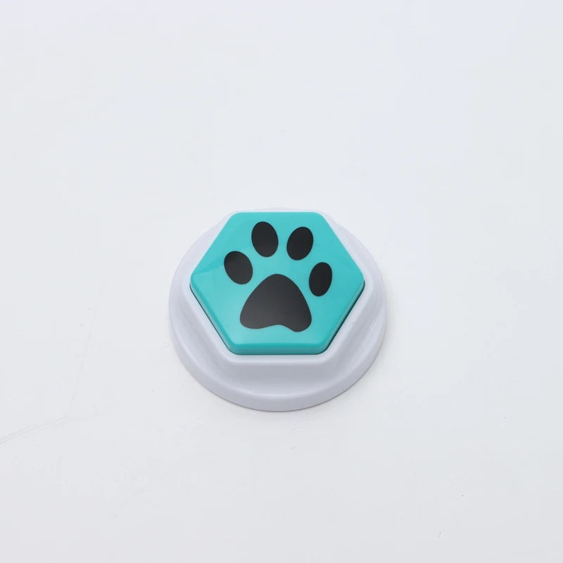 Pet Training Recordable Talking Sound Button Hexagonal Paw Pattern Speak Answering Interactive Voice Dog Toy For Communication