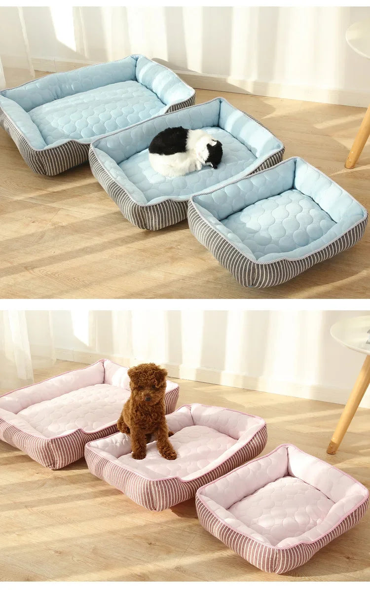 Dog's and Cat's Nest Summer Pet Cool Feeling Deep Sleep Ice Silk Cool Nest Pet Cooling Nest Summer Pet Supplies