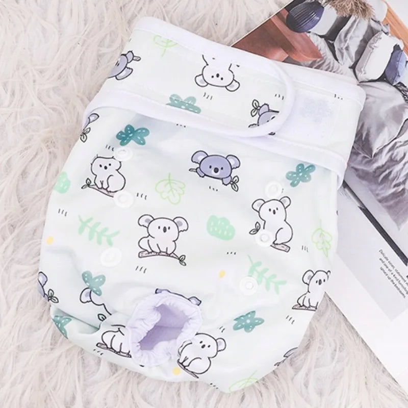 Washable Female Dog Diapers Reusable Dog Panties Menstruation Pet Physiological Safety Pants Adjustable Cat Diapers Pet Supplies