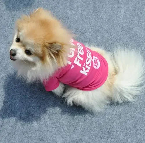 Fashion Print Puppy Dog T-shirt Vest Cozy Cotton Pet Summer Clothes for Small Dogs Cats Chihuahua Pullovers Pomeranian Clothing