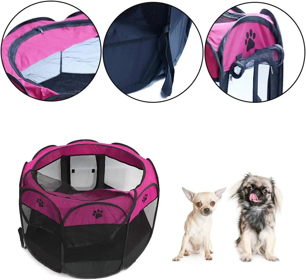 Tente pliable pour chat, cage pour animaux de compagnie, clôture, parc pour chien, maison d'extérieur pour animaux de compagnie pour petit et grand chien, chenil pour chat, abri portable pour chiots