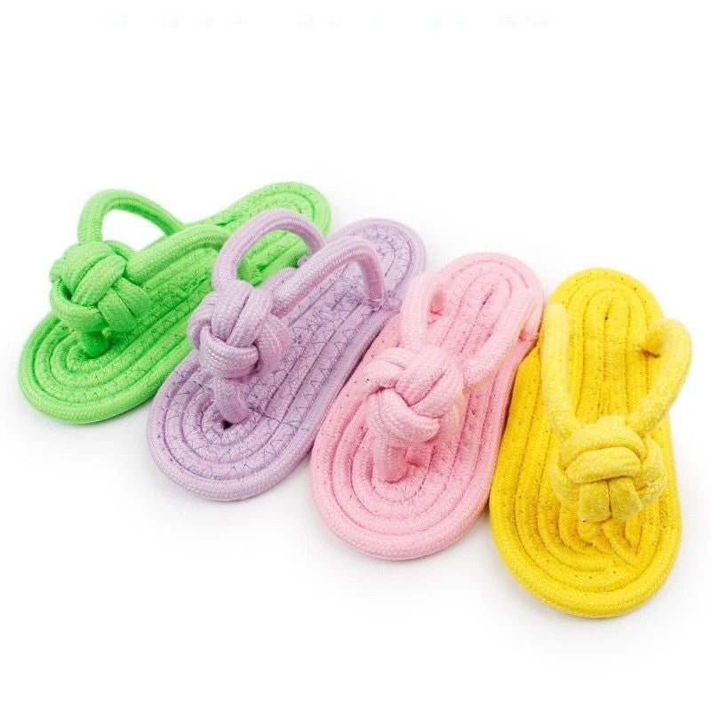 Divertido juguete masticable para perros, pantuflas de algodón, cuerda de juguete para perros pequeños y grandes, juguetes molares para entrenar los dientes de las mascotas, juguete interactivo para perros, accesorios para perros