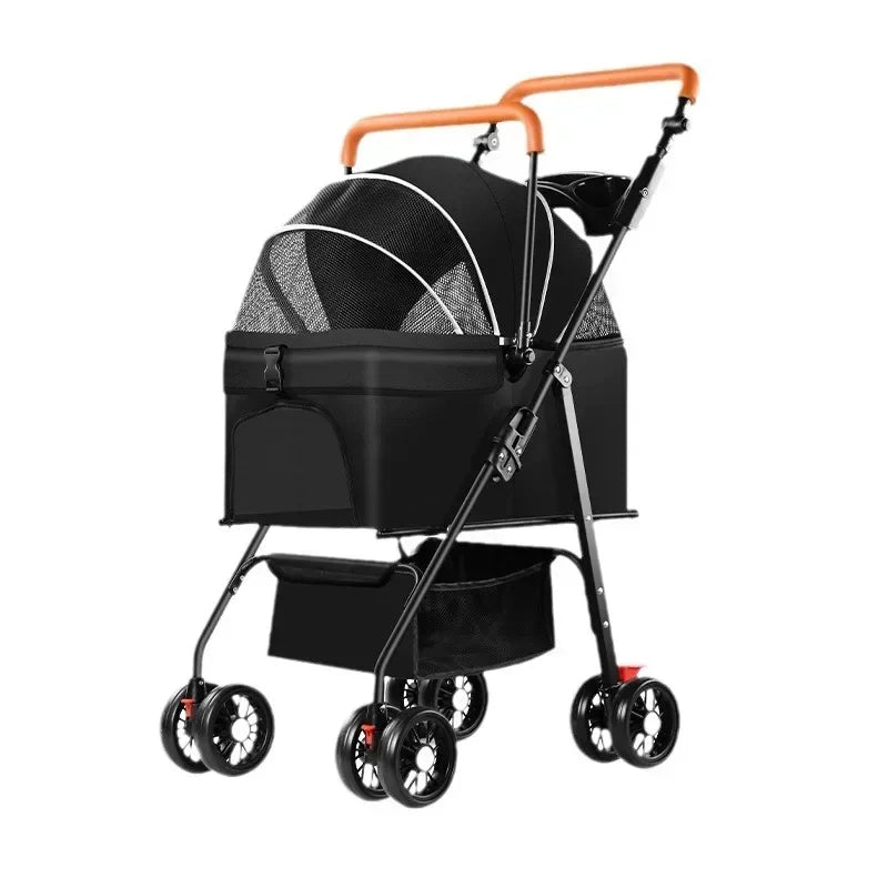 Pet Stroller Dog Cat Large and Small Dog Out Pet Cart Outdoor Travel Lightweight Foldable