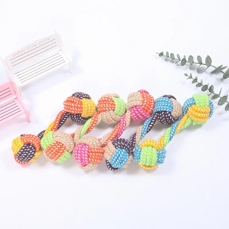 Mini jouets interactifs pour chiens en corde de coton, balle pour chiens, accessoires, brosse à dents, jouet à mâcher pour chiots, jouet pour grands et petits chiens, jouet pour animaux de compagnie