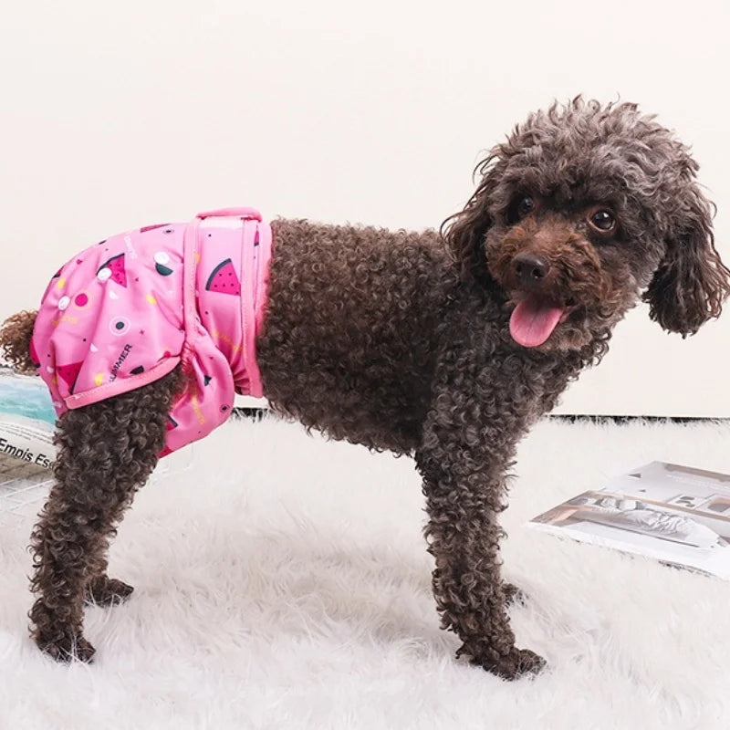 Washable Female Dog Diapers Reusable Dog Panties Menstruation Pet Physiological Safety Pants Adjustable Cat Diapers Pet Supplies