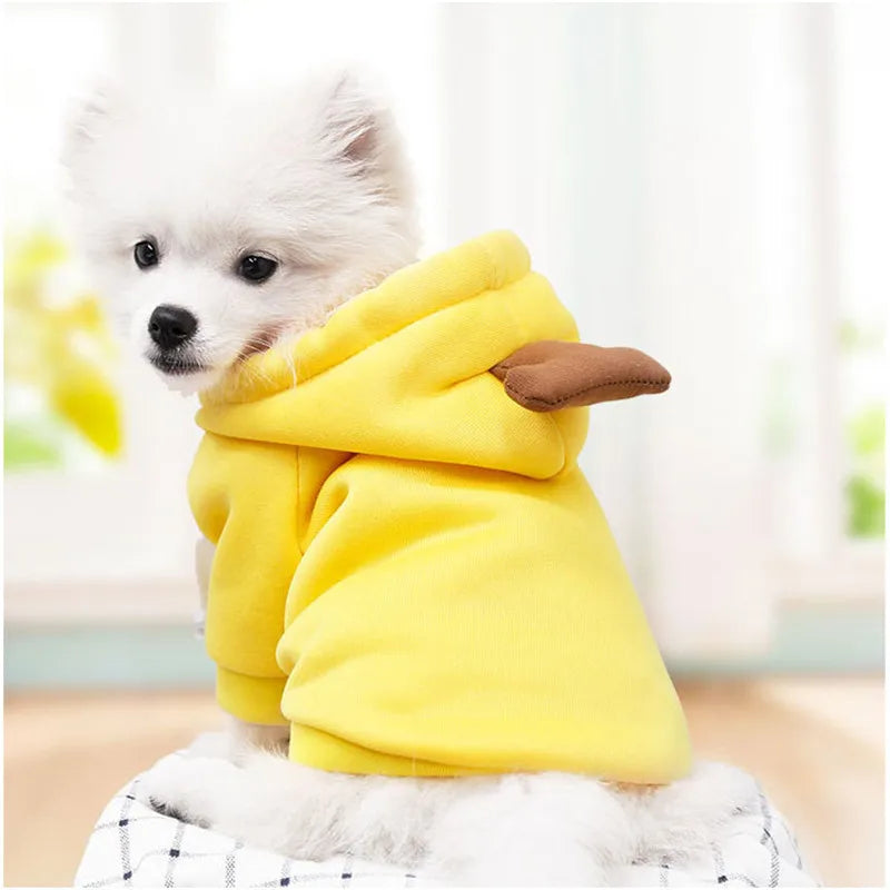 Cute Fruit Dog Clothes Reindeer Small Dogs Hoodies Warm Pet Clothing Puppy Cat Costume Coat Chihuahua Mouse Cheese Jacket Suit