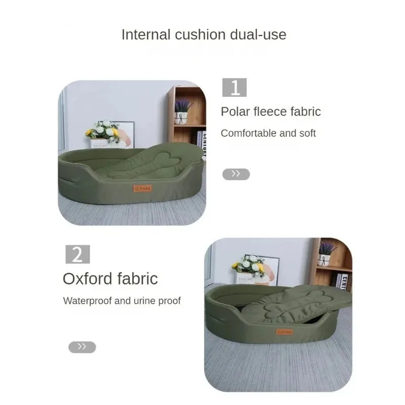 Dog Pet Beds Square Dog Bed For Large Dogs Custom Size Dog Sofa Beds Waterproof Customized Pet Bed Inner Pad Washable Kennel