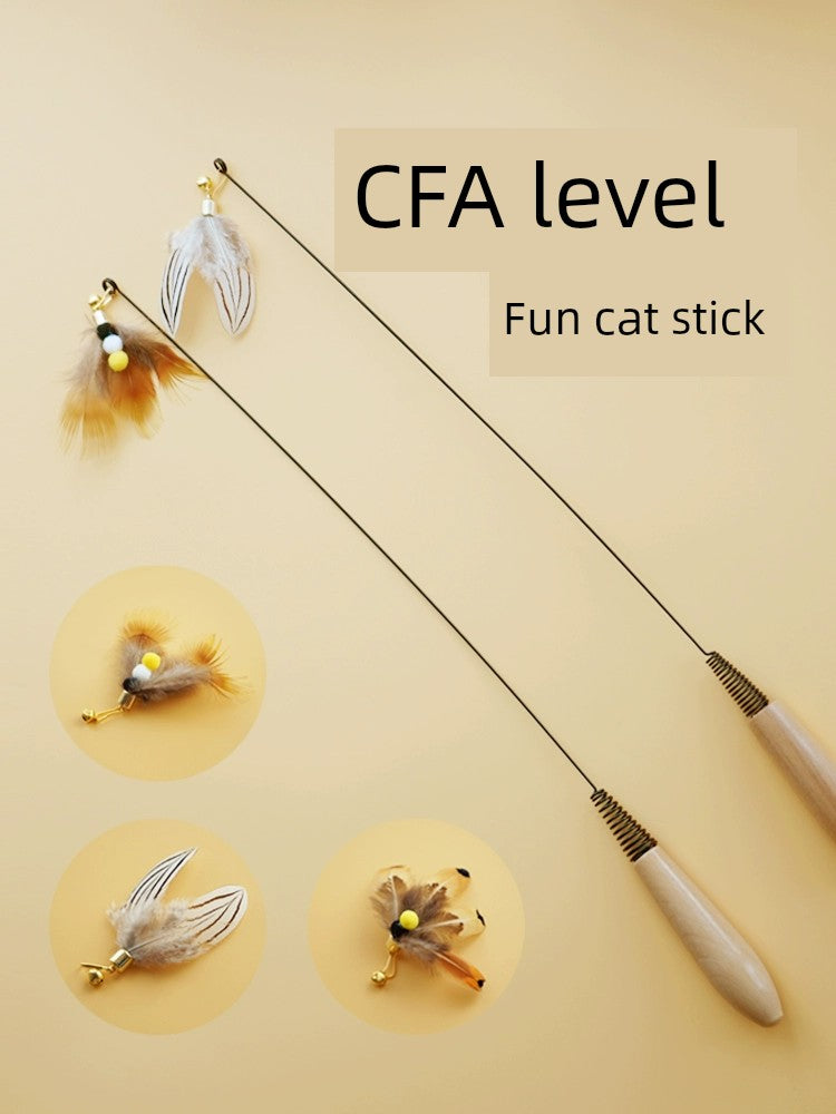 CFA Feather Replacement Head Bite-Resistant Toys Cat Teaser