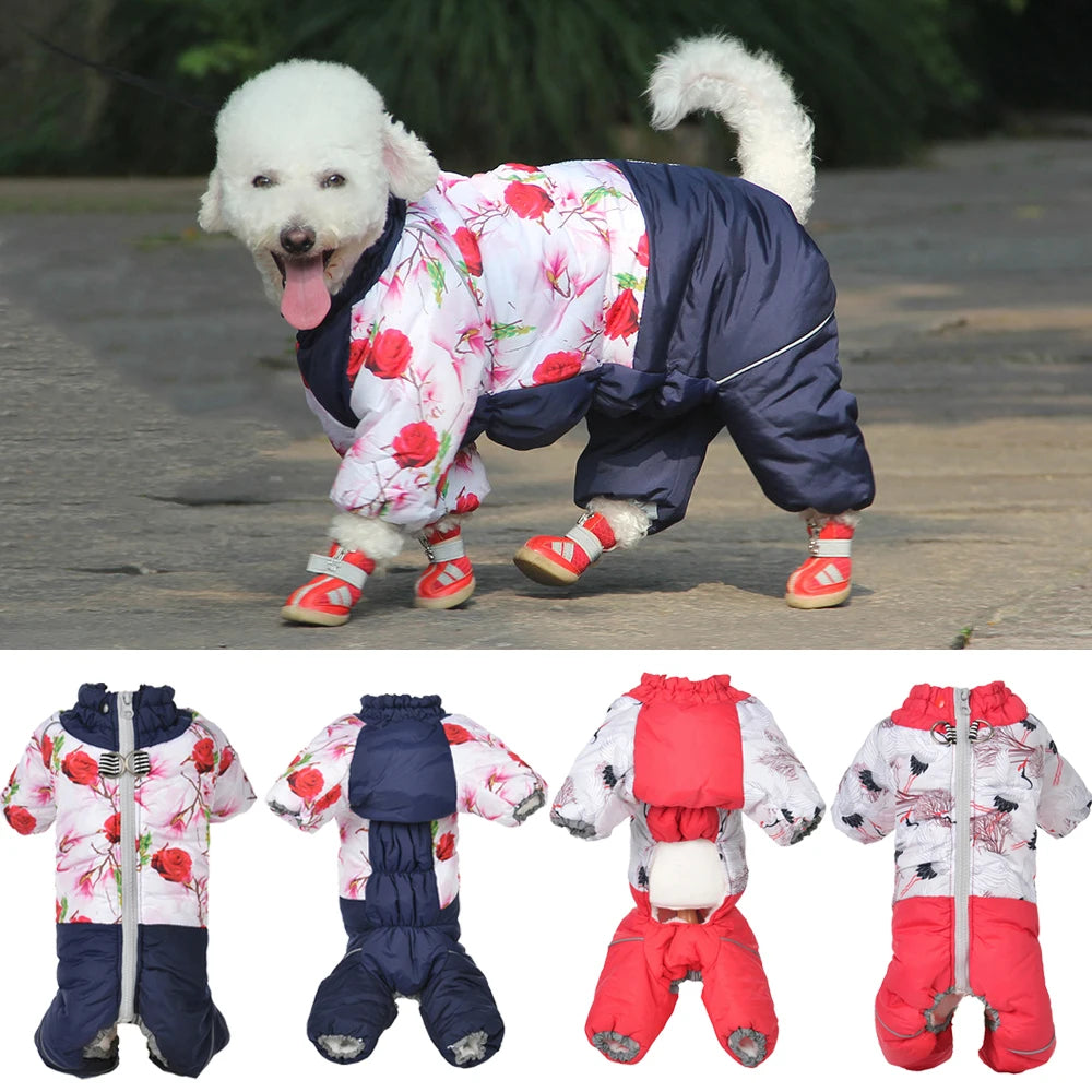 Winter Pet Clothes Waterproof Jumpsuits for Girl & Boy Small Dogs Chihuahua Yorkshire Puppy Clothing Thickened Warm Pets Coat