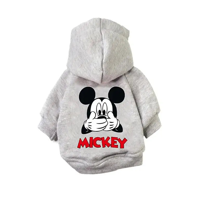 Disney Winter Pet Dog Clothes Cute Mickey Minnie dogs hoodies French Bulldog for Small Medium Dogs Sweatshirt Yorkshire perro