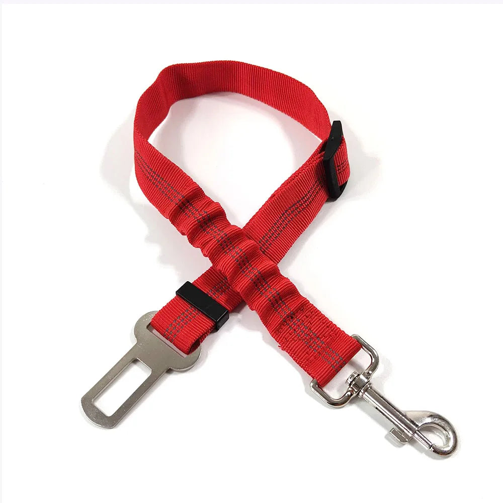 Pet Dog Car Seat Belt Retractable Buffer Elastic Reflective Safety Traction Rope Dog Leash Harness Dogs Dog Accessories Supplies