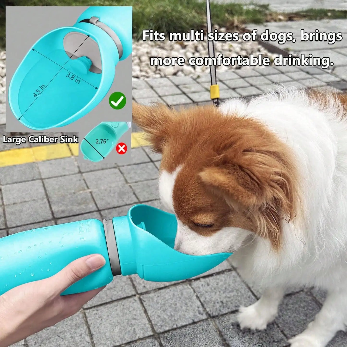 550ml Dog Water Bottle Portable Foldable Silicone Bowl Outdoor Travel Hiking Drinking Camping Bowl Cat Feeder Dog Accessories