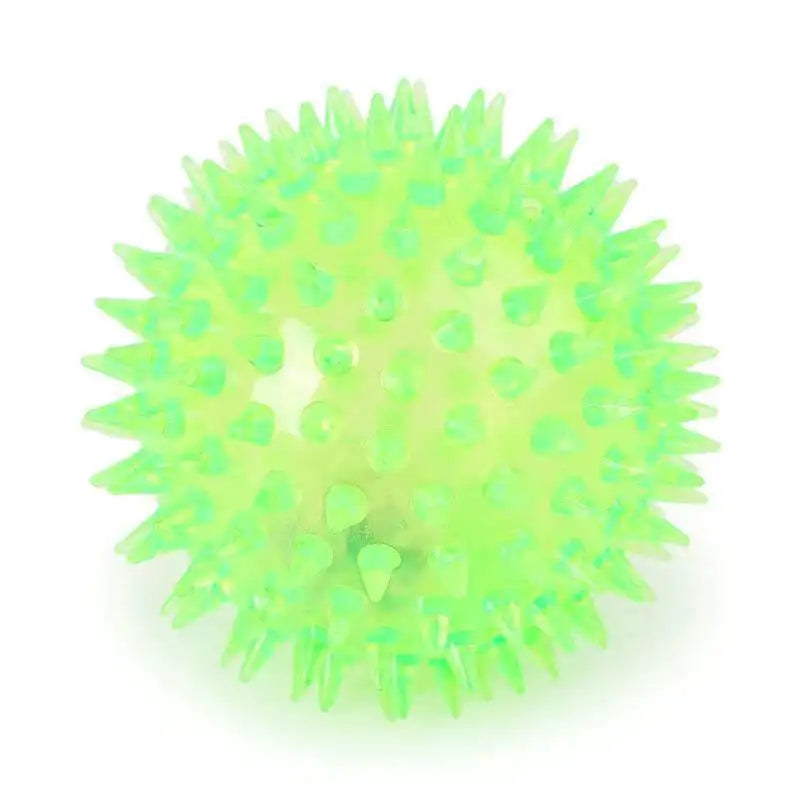 Dog Toy Pet Luminous Toy Ball Squeaky Bite Resistant Elastic Hedgehog Ball Dog Toys for Small Large Dogs Spiky Ball