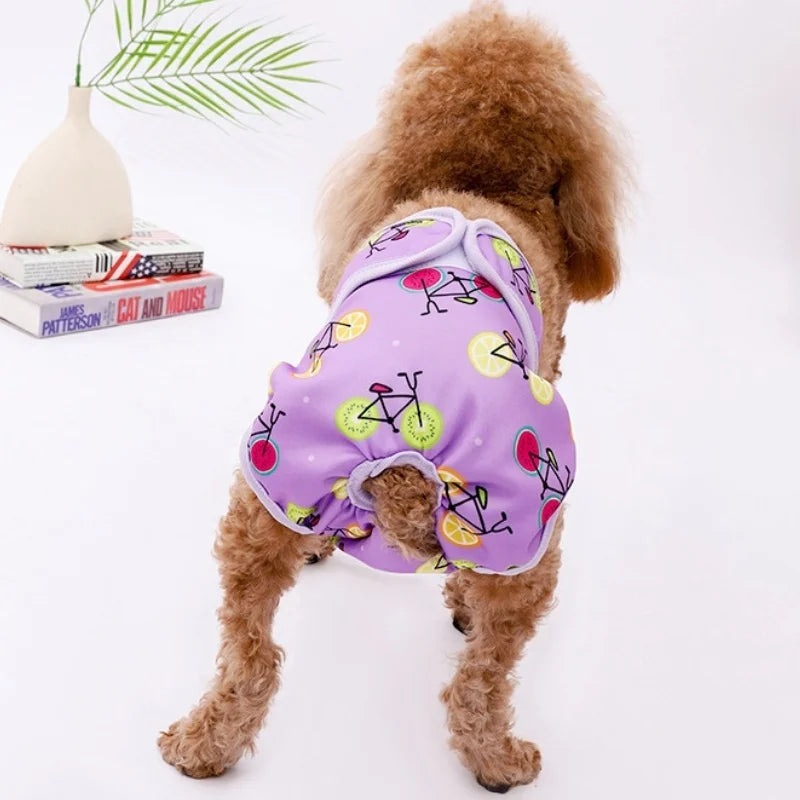 Washable Female Dog Diapers Reusable Dog Panties Menstruation Pet Physiological Safety Pants Adjustable Cat Diapers Pet Supplies