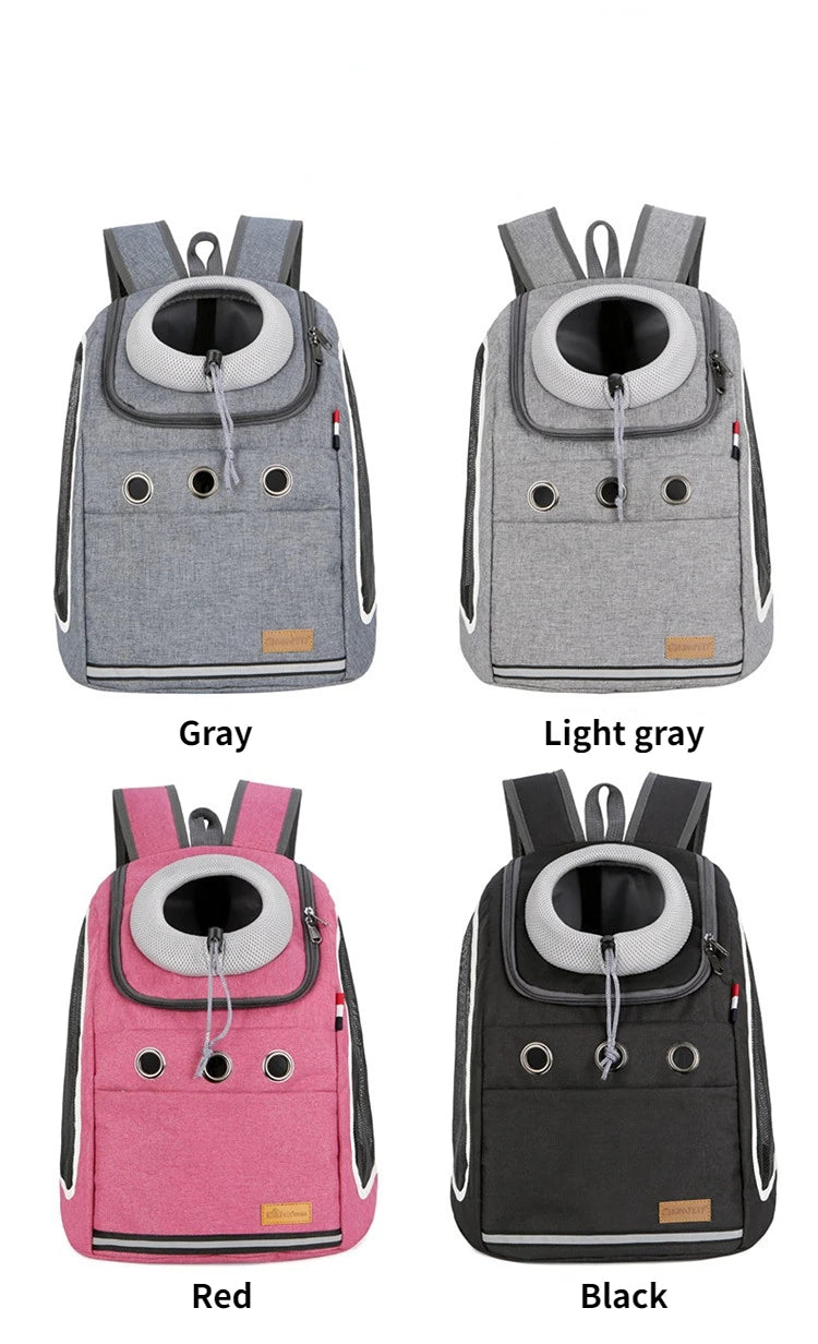 Portable Pet Carriers Breathable Mesh Dog Backpack Foldable Large Capacity Cat Carrying Bag Outdoor Travel Pet Supplies