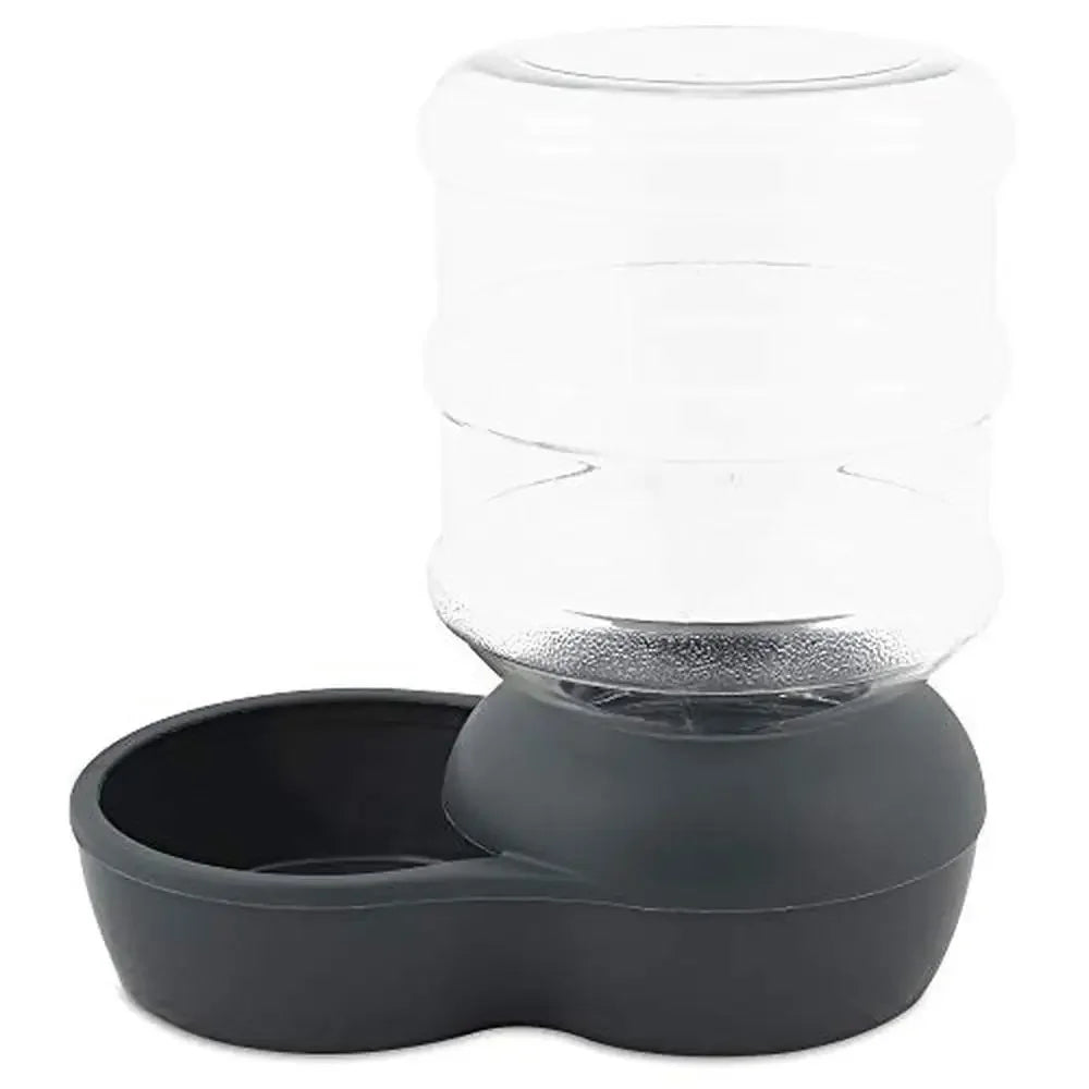 Lebistro Gravity Waterer Station 2.5 Gal Black Cats Dogs Dishwasher Safe Non-Slip Twist Lock Pet Drinking Bowl Dispenser Storage