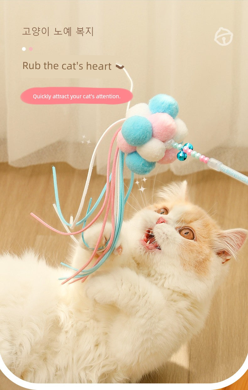 Relieving Stuffy Handy Gadget Retractable Replacement Head Cat with Bell