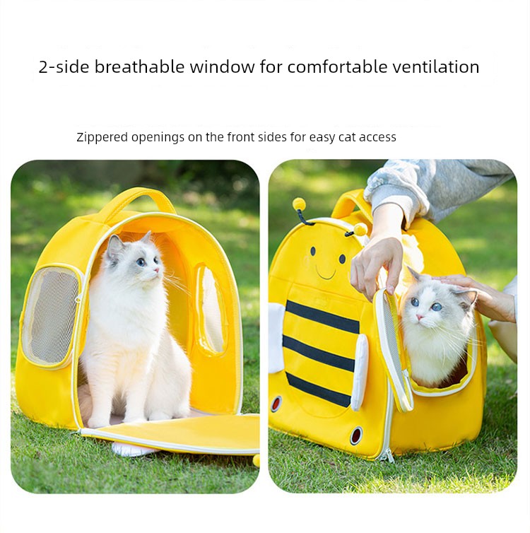 Portable Large Capacity Double-Shoulder Cute Anti-Stress Cat Bag