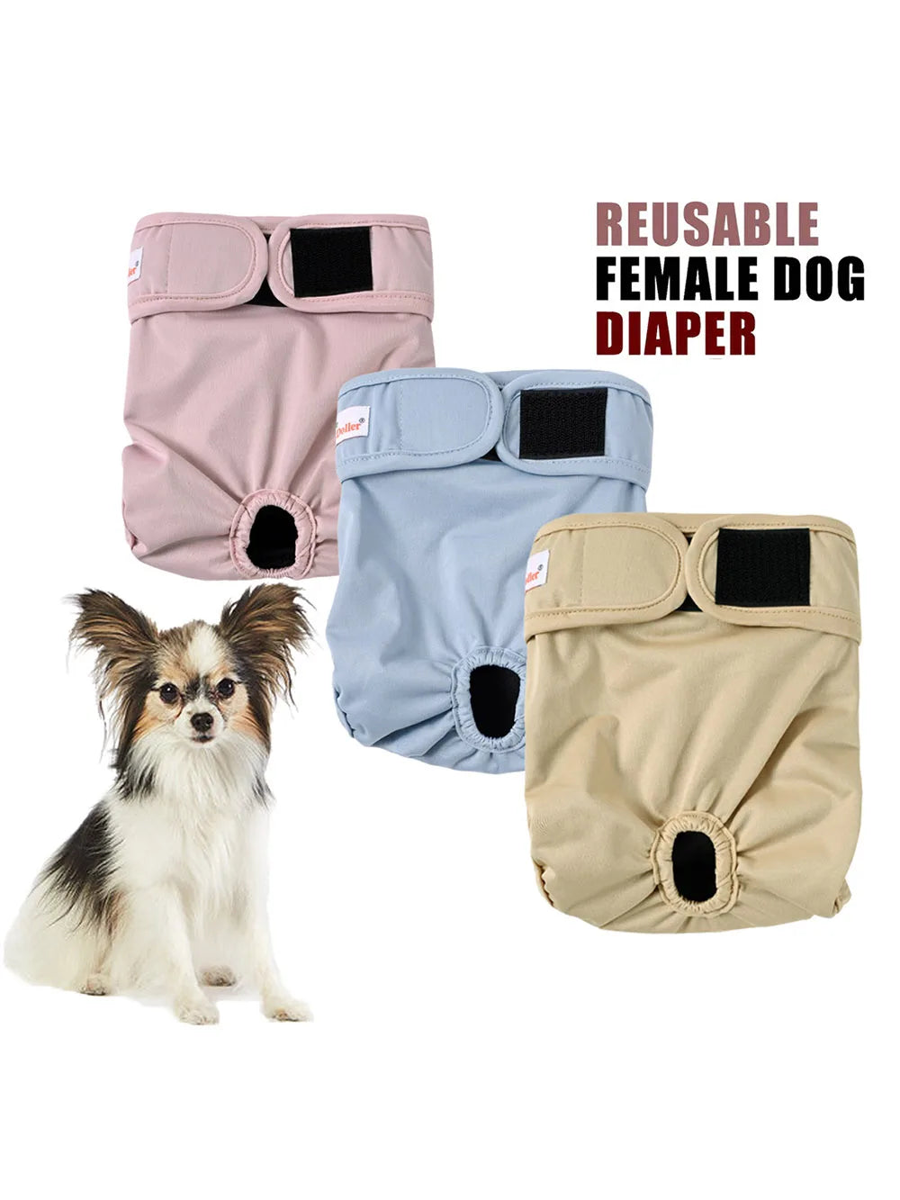 Washable Belly Band Highly Absorbent Female Dog Diaper djustable Pet Physiological Pant for Puppy Leak Proof Pee Panties Diapers