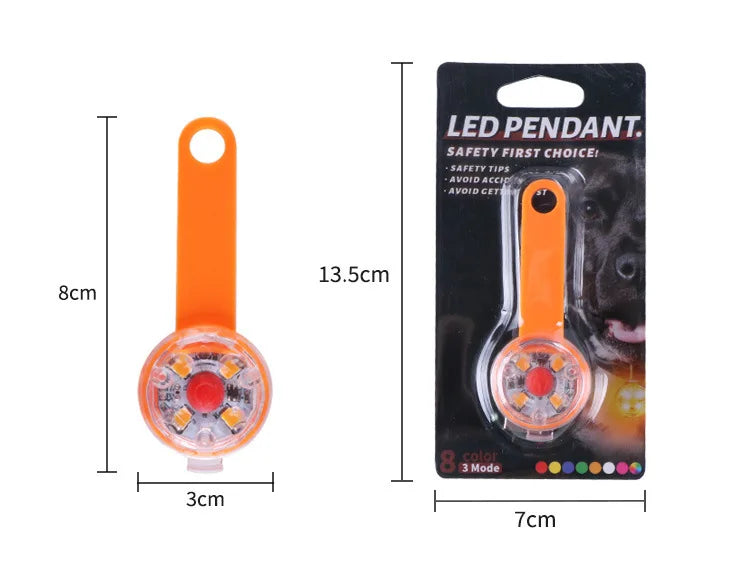 LED Pet Dog Cat Collar Pendant Night Safety Cat Luminous Light IPX7 Waterproof Flashing Harness With Light for Dog Accessories