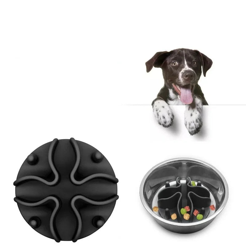 Silicone Spiral Slow Feeder Insert with Strong Suction Cup for Small Medium Large Dogs Feeding Bowl Pet Products